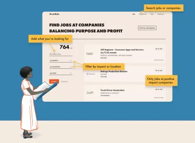 Screenshot of DrumRole website showing how you can search for jobs.